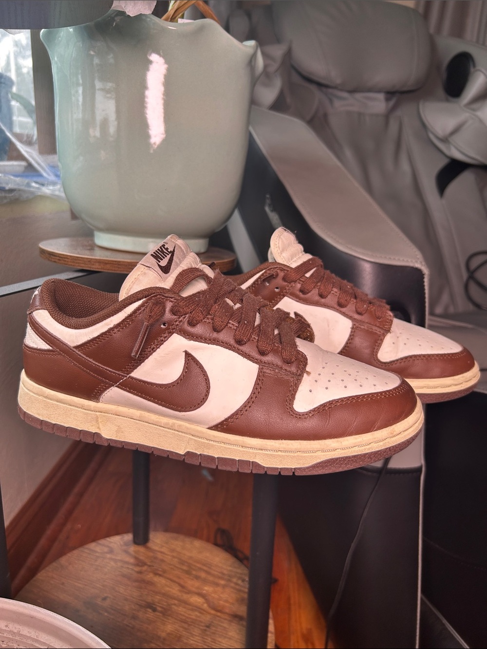 Nike Low-Top Sneakers in Brown and Cream